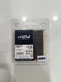 New sealed Crucial DDR5 24GB 5600 MHz SODIMM Laptop RAM
