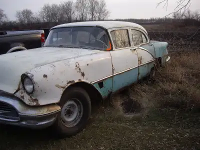 1956 Olds 88 4 door sedan for parts or project. Missing a few parts but a ton of good parts still th...