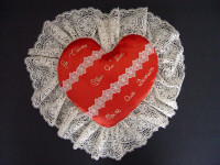 Valentine/Wedding: large satin heart, "Je T'aime..." Fort Erie