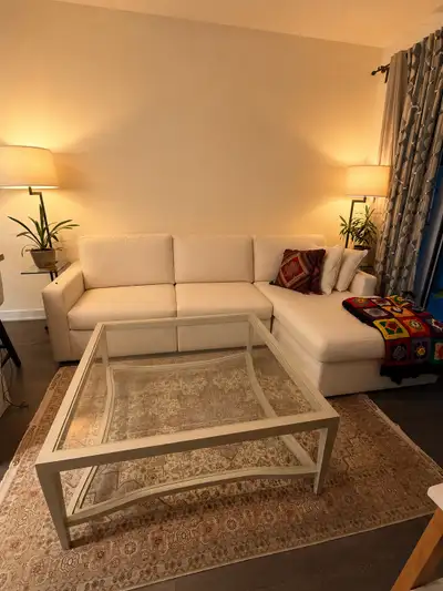 Ashley Canada Sectional Sofa white , View more