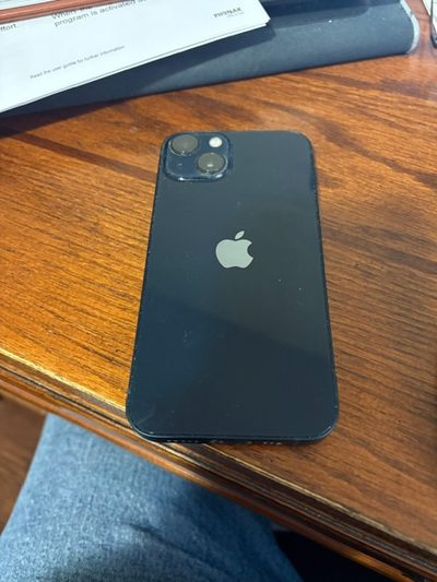 Apple IPhone 13 with screen protector and 128 GB memory
