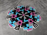 Acrylic Painted Geometric Mandala on Wood
