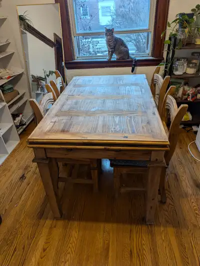 Mexican Pine Table and Chairs, View more