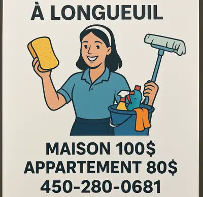 Femme de ménage à Longueuil, View more