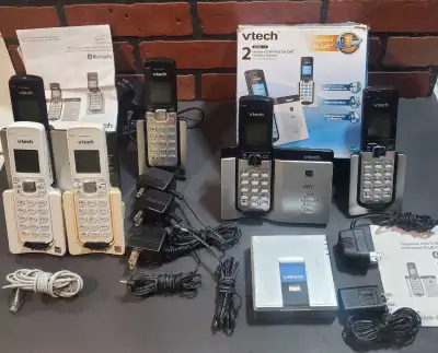 VTech  cordless Phone / Telephone lot Bluetooth Cel phone + VOIP, View more