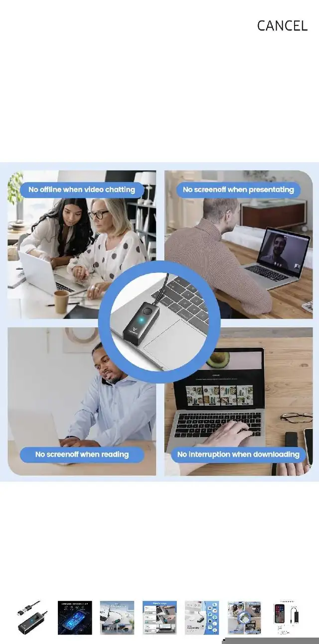 VVaydeer Undetectable Mouse Jiggler Mouse Mover USB Port, Driver in Mice, Keyboards & Webcams in Markham / York Region - Image 6