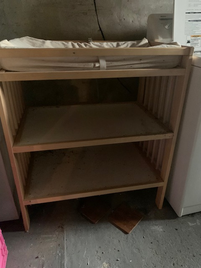 Wooden changing table 20$, View more