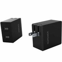 NUPOWER Dual USB output AC charger with Smart IC