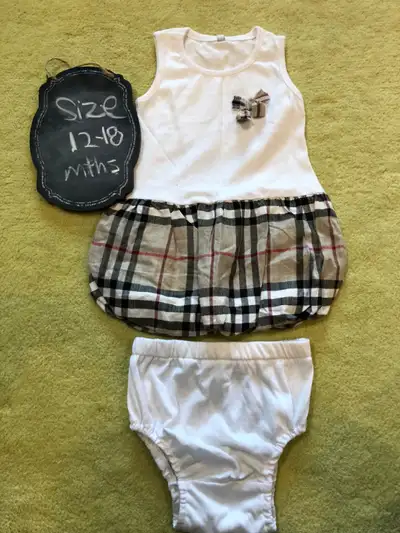 Girls Cotton Plaid Pattern Dress 12-18 mths - NWOT, View more