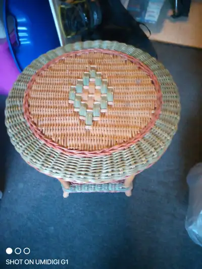 wicker table/stool, View more