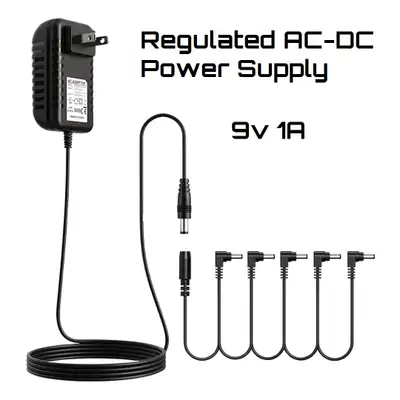 9V 1A pedal power supply daisy chain for 1 to 5 pedals, View more