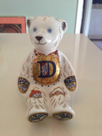 Alphabet Bear "D" Royal Crown Derby Treasures of Child 