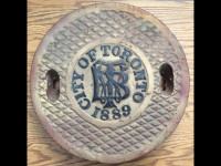 Vintage original rare city of Toronto manhole cover