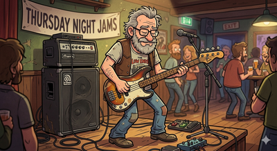 Mature-ish bass player looking to jam., View more