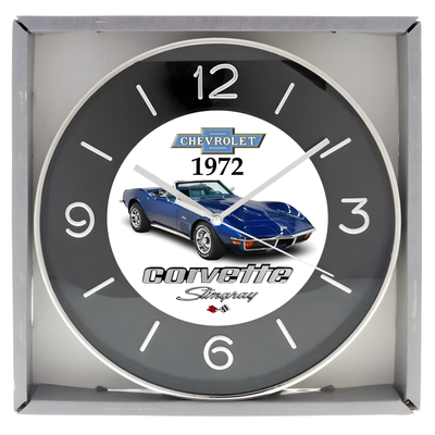 Brand new boxed wall clock approximately 10 inches in diameter featuring Custom designed artwork. Cl...