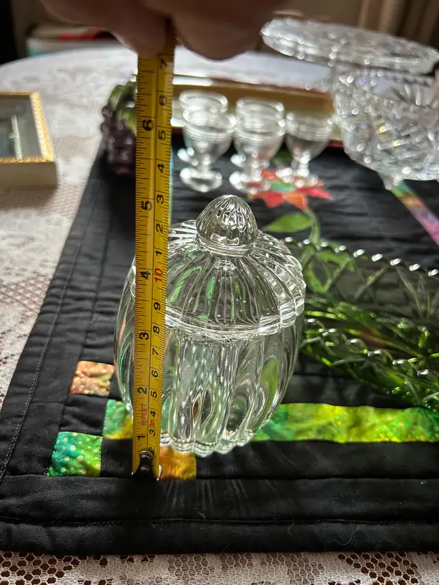 vintage candy container and pickle tray63234628414209123