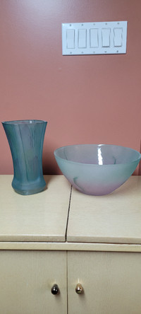 2 vases en verre de qualité