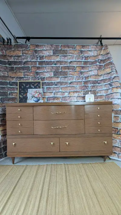 Beautiful Accent Mid Century Modern Dresser. Use as Dresser Sideboard Entryway Table Console TV Medi...