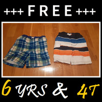 BOYS --- SWIM Shorts (Size 6 + 4T) + SUIT + SHOES --- FREE !!