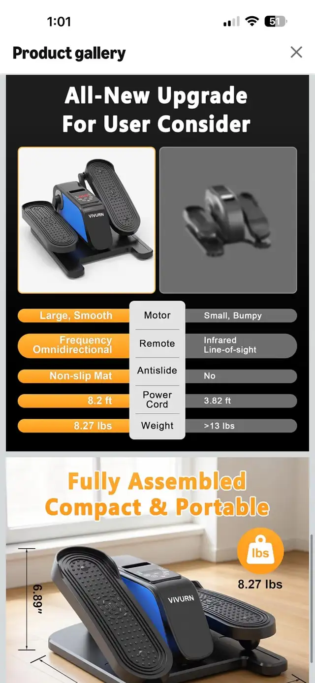 VIVURN Under Desk Elliptical565629663398471684