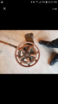 Antique reel lawnmower