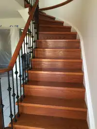 Canadian Solid wood Staircase on Sale and installation