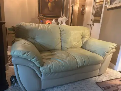 Leather Loveseat, View more