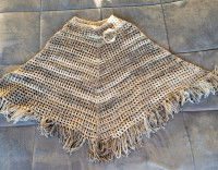Châle écharpe en laine couleurs terre