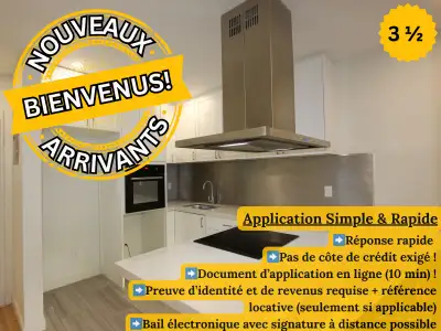 Superbe 3 1/2 Rénové près Métro Langelier ligne verte & écoles
