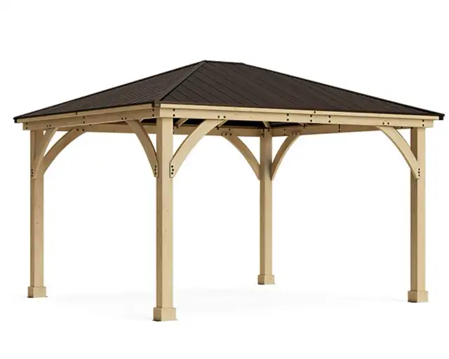 BRAND NEW IN BOX 12’ x 14’ MERIDIAN YARDISTRY GAZEBO $4400 in Patio & Garden Furniture in Windsor Region - Image 7