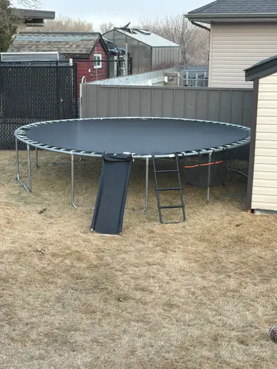 Used trampoline. It's perfect for family fun and exercise. Do remember, that if the ad is still up,...