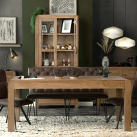 Solid Acacia Wood Dining Table & Coffee Table Matching Set! 