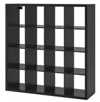 IKEA Black Kallax 4x4 Shelf in great condition