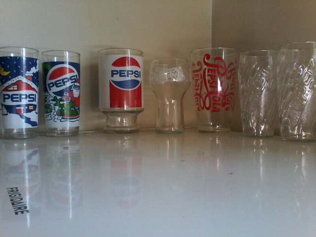 Vtg, PEPSI glasses assortment, all in mint condition 1960,s- 91 in Arts & Collectibles in Cambridge