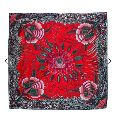 HERMES Authentic Flowers of South Africa 90cm Silk Scarf, View more
