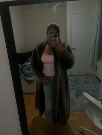 Vintage Rare Dasco Fur Long Coat with Clasp Clos, View more