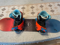 Kids 90cm snowboard and boots 