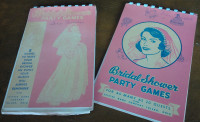 2 Vintage Booklets, Bridal Party Games, 1 HC Party Book
