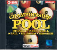 Championship Pool - 1993 Wizard Works - Vintage Windows PC Game