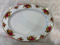 Old country roses platter