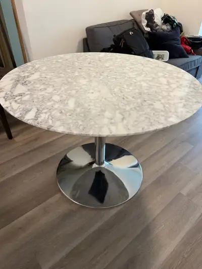 Round marble dining table, View more