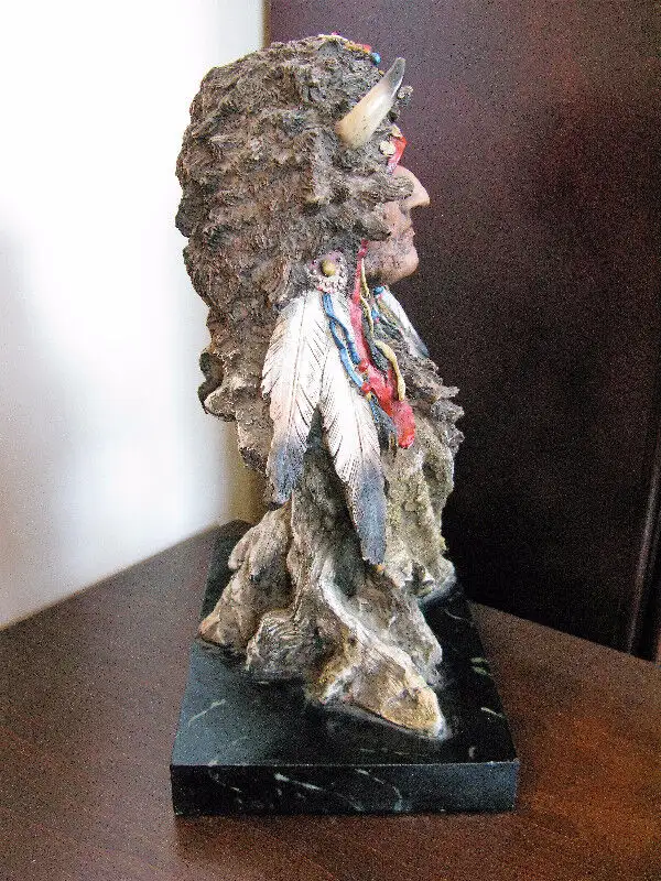 SIGNED Limited Edition Native American Warrior Bison Chief Bust in Arts & Collectibles in City of Halifax - Image 5