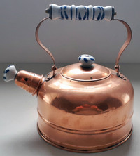 Vintage 614g Copper Kettle; Ceramic; Louisbourg