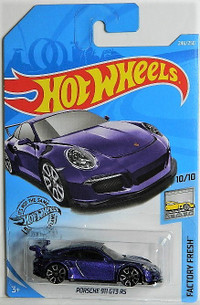 Hot Wheels 1/64 Porsche 911 GT3 RS Factory Fresh Diecast Purple