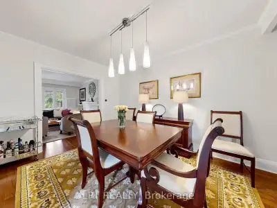 SOLID WOOD DINING TABLE, CHAIRS, HUTCH, SEATS 6-10, View more