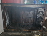 Dog crate solid wooden top