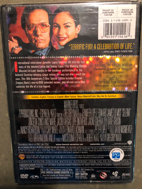 Selena DVD in CDs, DVDs & Blu-ray in Oshawa / Durham Region - Image 2
