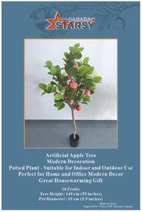 Artificial Apple Tree Modern Decoration Potted Plant 16 Fruits T
