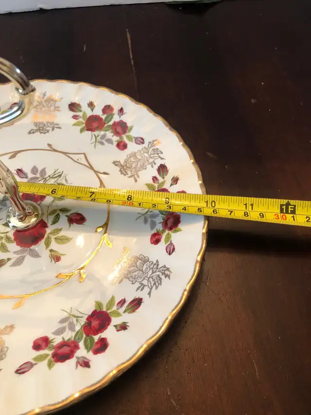 Vintage Serving Dish. Wood And Sons, England. 10”. Gold Detail ...
