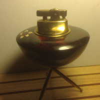 Vintage Flower Power Space Age Flying Saucer Table Lighter